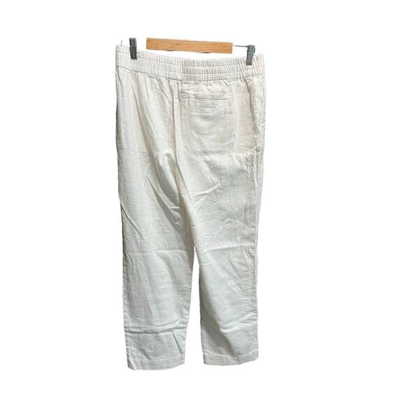 Marine Layer White Cotton Wide Leg Pull On Women's Lounge Pants Size Medium - Picture 2 of 6